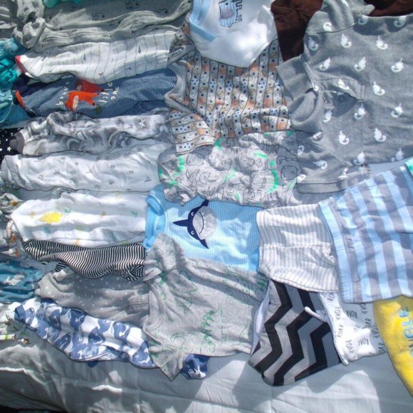 Tons of cute Baby Boy Newborn 0-3, 3 mo Spring Clothes Lot bundle!! - Picture 2 of 8